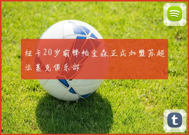 纽卡20岁前锋帕金森正式加盟苏超法基克俱乐部
